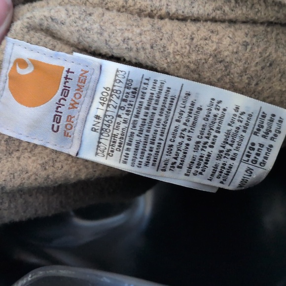 ✨ Green Carhartt Duck Mock Neck Sherpa Lined Vest Size Women's Large - Picture 9 of 10